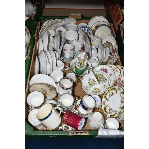 360 - FIVE BOXES OF ASSORTED TEAWARES to include a German tea set manufactured by Furstenberg comprising t... 