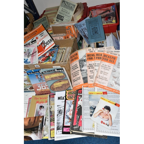 363 - FIVE BOXES OF MAGAZINE COLLECTIONS to include a large quantity of Photo guide Magazines, assorted vi... 