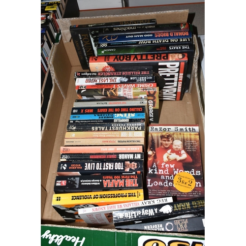 401 - A QUANTITY OF CRIME RELATED BOOKS, mixture of fiction, true crime stories, criminal and gangster mem... 