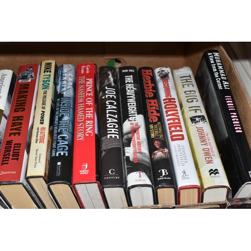 413 - A QUANTITY OF MODERN BOXING RELATED HARDBACK BOOKS, to include histories and biographies, Bruce Lee ... 