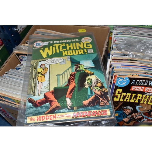 425 - SIX BOXES OF DC COMICS, includes numerous Batman, Detective Comics, Superman, Action Comics, Wonder ... 