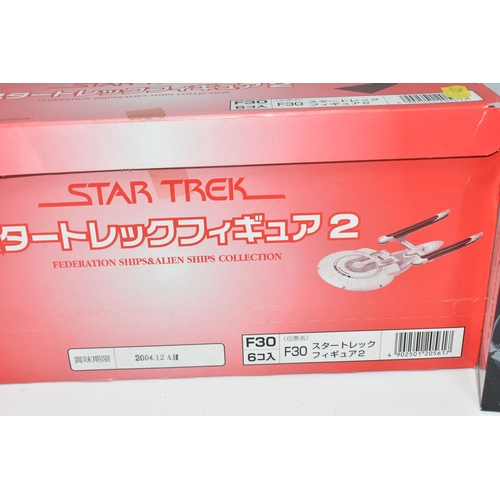 427 - TWO FURUTA STAR TREK FEDERATION SHIPS & ALIEN SHIPS COLLECTION SHOP DISPLAY BOXED SETS, each boxed s... 