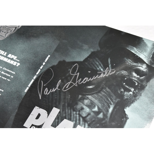 447 - A PLANET OF THE APES SIGNED SHEET, promoting 'The Human War' Dark Horse Comics, signed by Paul Giama... 