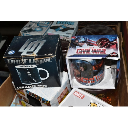 449 - A QUANTITY OF MARVEL COLLECTIBLE ACTION FIGURES, to include three Funko Force figures two War Machin... 