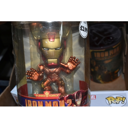 449 - A QUANTITY OF MARVEL COLLECTIBLE ACTION FIGURES, to include three Funko Force figures two War Machin... 