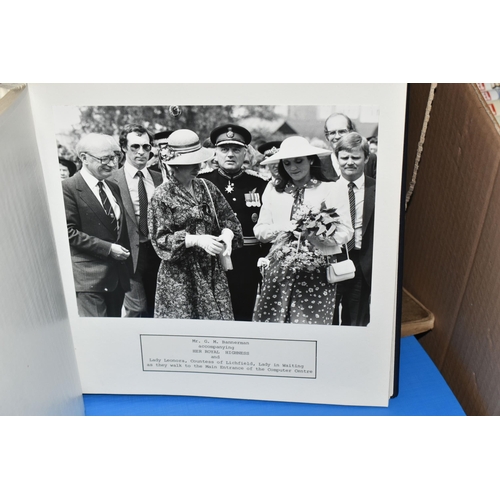 454 - ONE BOX OF EPHEMERA containing an electric collection of Scrapbooks, Photograph Albums, a Postcard A... 