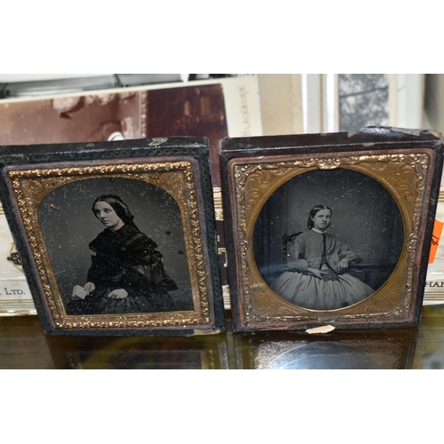 458 - A Small Collection of Victorian /Edwardian Photographs four in wood, leather and gold plated frames