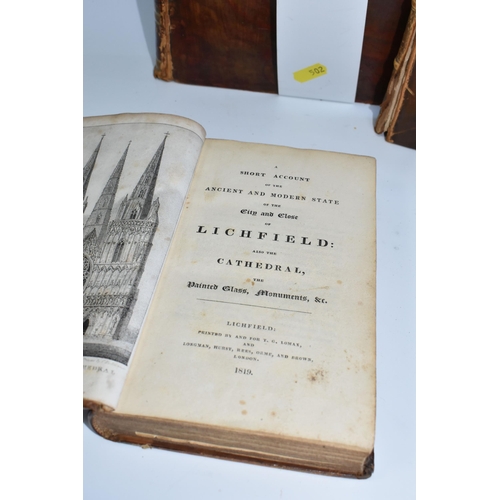 502 - Three Antiquarian Books on the subject of LICHFIELD comprising Harwood; Rev. Thomas, The History And... 