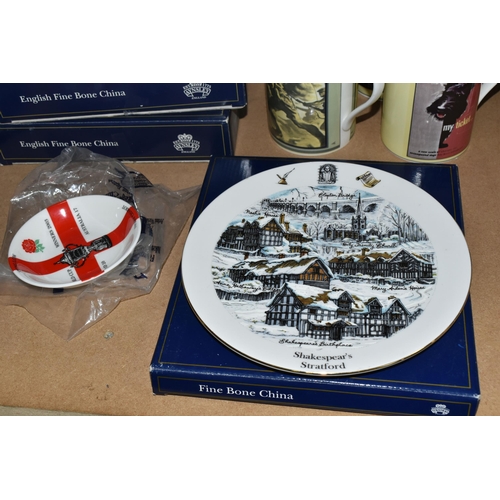 530 - A GROUP OF COMMEMORATIVE AYNSLEY GIFTWARE to include two football World Cup 1966 commemorative mugs ... 