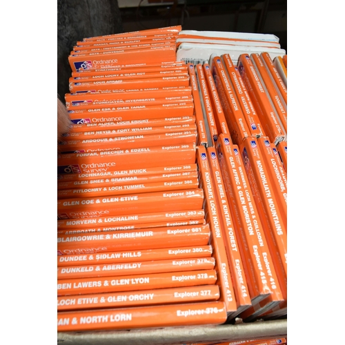 536 - FIVE BOXES OF ORDNANCE SURVEY 'EXPLORER' MAPS, local leisure maps with public rights of way and tour... 