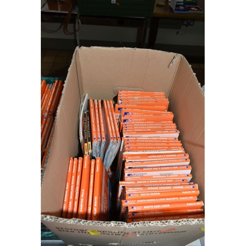 536 - FIVE BOXES OF ORDNANCE SURVEY 'EXPLORER' MAPS, local leisure maps with public rights of way and tour... 