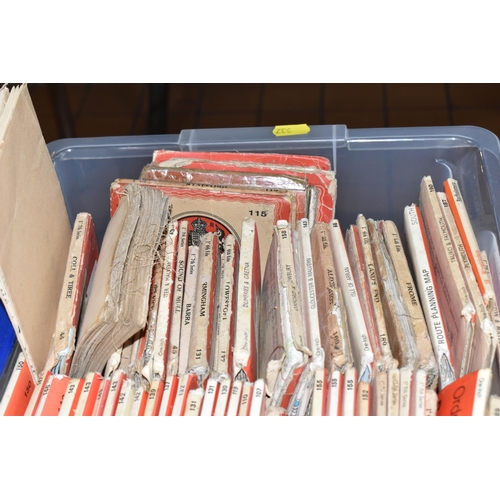 537 - FIVE BOXES OF ASSORTED VINTAGE ORDNANCE SURVEY MAPS, to include two January 1942 maps of R.A.F stati... 