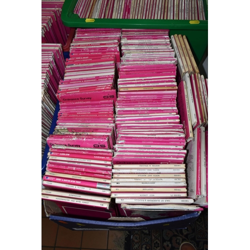 538 - FOUR BOXES OF ORDNANCE SURVEY 'LAND RANGER' MAPS, approximately two hundred and ninety maps covering... 