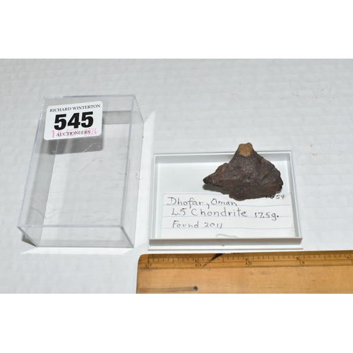 545 - AN L5 CHONDRITE METEORITE SAMPLE FROM DHOFAR, OMAN, found 2011, 19.6g (1)