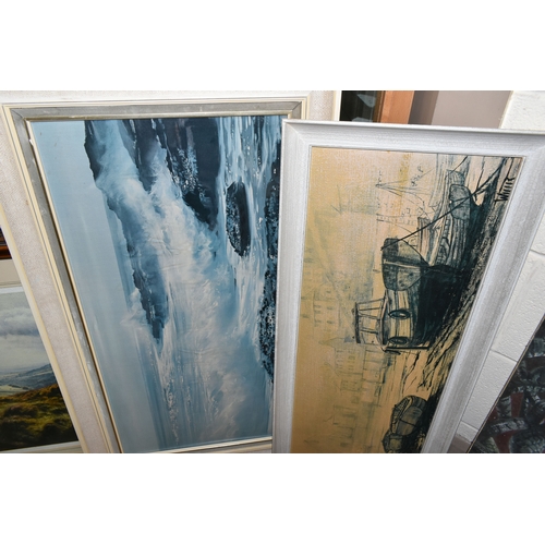 579 - A SMALL QUANTITY OF PICTURES AND PRINTS ETC, to include a Rex Preston limited edition print 43cm x 8... 