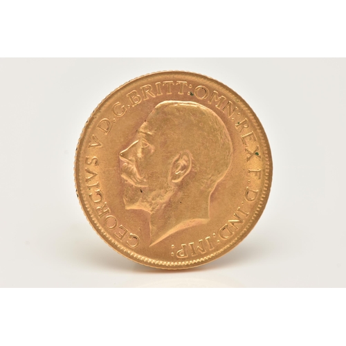 38 - A FULL GOLD SOVERIEGN COIN, depicting George V, dated 1914, approximate diameter 22.0mm, approximate... 