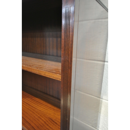 1240 - A MODERN MAHOGANY OPEN BOOKCASE, with four adjustable shelves, width 82cm x depth 35cm x height 184c... 