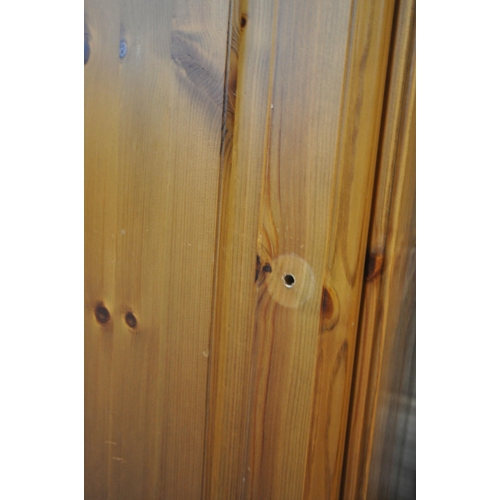 1291 - AN OPPOSING PAIR OF DUCAL PINE CABINETS, each with a single drawer, shelf and cupboard door, width 5... 