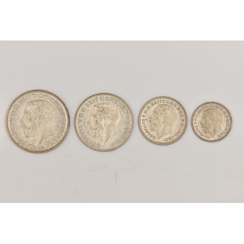 145 - A SET OF GEORGE V MAUNDY COINS  1922 4d-1d