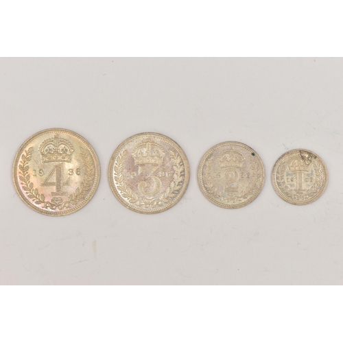 157 - A SET OF GEORGE V MAUNDY COINS  1936 4d-1d