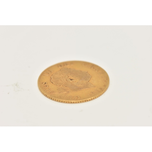 74 - A GEORGE III 1817 HALF SOVEREIGN GOLD COIN, approximate gross weight 3.9 grams, diameter 19.3mm