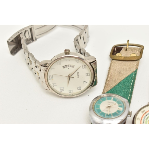 113 - A COLLECTION OF VINTAGE WATCHES, to include a MILES W. GERMAMAY wristwatch, a SICURA 17 jewels wrist... 