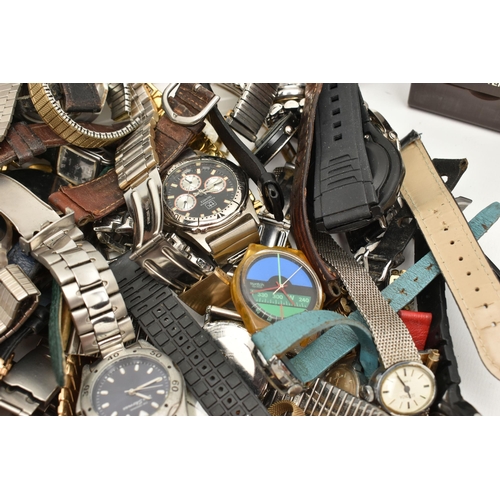 115 - A BOX OF ASSORTED WATCHES, and assortment of wristwatches, names to include Alfex, Limit, Sekonda, I... 