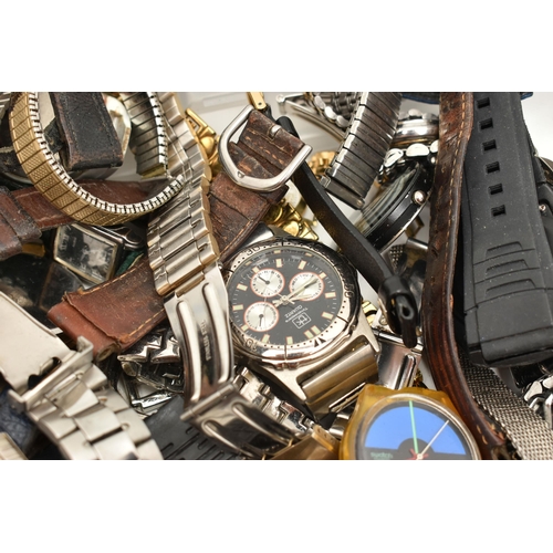 115 - A BOX OF ASSORTED WATCHES, and assortment of wristwatches, names to include Alfex, Limit, Sekonda, I... 