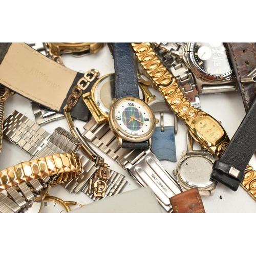 115 - A BOX OF ASSORTED WATCHES, and assortment of wristwatches, names to include Alfex, Limit, Sekonda, I... 