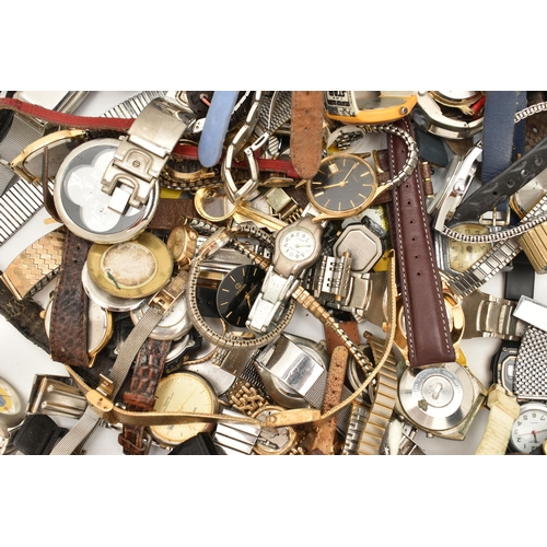 129 - A BOX OF ASSORTED WATCHES, a large assortment of wristwatches, names to include Sekonda, Smiths, Den... 