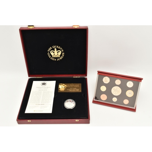 137 - A CASED DISPLAY OF 2002 QUEEN & QUEEN MOTHER ROYALTY CROWN COINS, to include (13) silver & silver pr... 