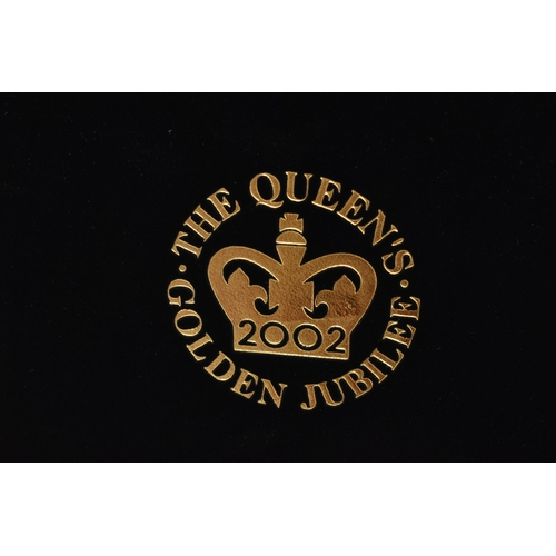 137 - A CASED DISPLAY OF 2002 QUEEN & QUEEN MOTHER ROYALTY CROWN COINS, to include (13) silver & silver pr... 