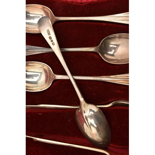 176 - TWO CASED SILVER TEASPOON SETS, the first a cased set of six teaspoons, with Celtic detail, hallmark... 