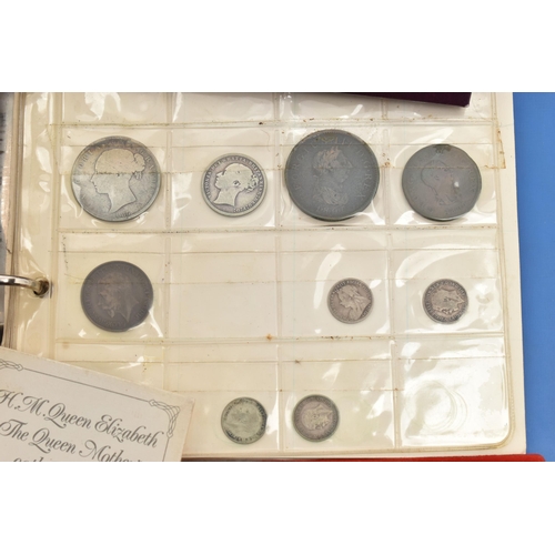 179 - A CARDBOARD TRAY OF MAINLY UK COINAGE, to include a boxed of Three Medals of HRH Prince Charles Inve... 