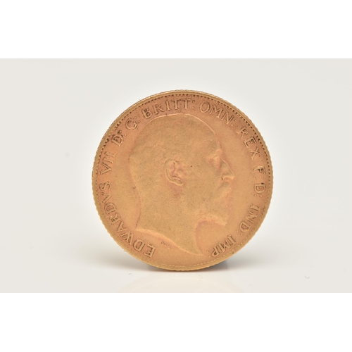 194 - A GOLD HALF SOVEREIGN COIN GEORGE V, dated 1913, 22ct gold, 19.30mm diameter, 3.98 grams