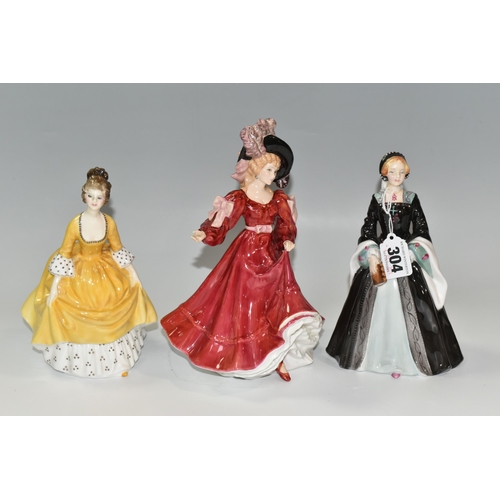 304 - THREE ROYAL DOULTON LADIES, comprising Figure of the Year 'Patricia' HN3365, 'Coralie' HN2307 and 'J... 