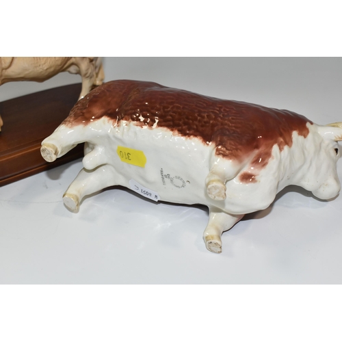 310 - A BESWICK HEREFORD BULL, 'Champion of Champions' (chipped right ear, left ear feels rough at the end... 