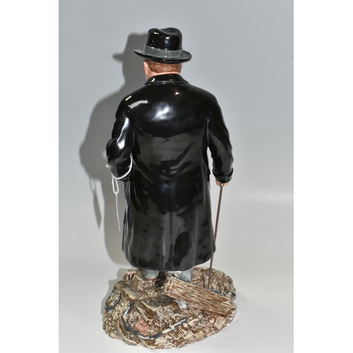 318 - A LIMITED EDITION ROYAL DOULTON FIGURE OF WINSTON. S. CHURCHILL, HN3433, numbered 1202/5000, 1992 fi... 