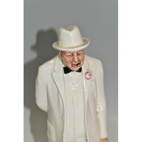 329 - A ROYAL DOULTON 'SIR WINSTON CHURCHILL' LIMITED EDITION FIGURE, HN3057, modelled by Adrian Hughes, h... 