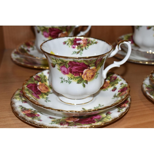 331 - A GROUP OF ROYAL ALBERT 'OLD COUNTRY ROSES' PATTERN TEAWARE AND SIX DINNER PLATES, comprising six di... 