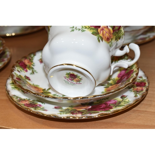 331 - A GROUP OF ROYAL ALBERT 'OLD COUNTRY ROSES' PATTERN TEAWARE AND SIX DINNER PLATES, comprising six di... 