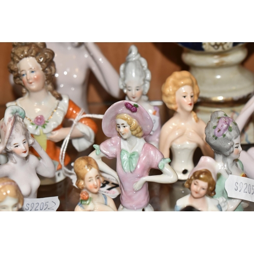 337 - A COLLECTION OF HALF-DOLLS AND TWO 'BOURBON CHILDREN' BUSTS, to include twenty eight half-dolls, tal... 