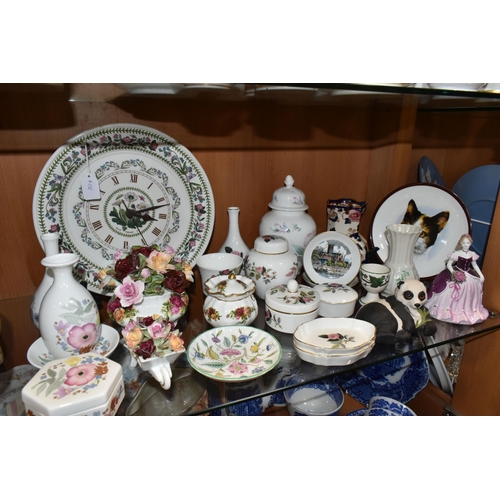 344 - A GROUP OF CERAMIC GIFTWARE, to include a Coalport Debutante 'Marianne' figurine, a Royal Albert Old... 