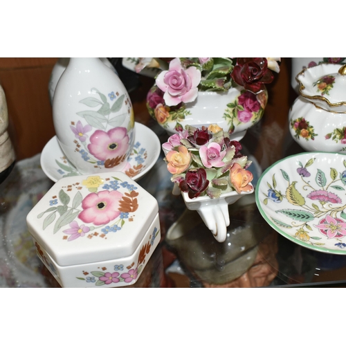 344 - A GROUP OF CERAMIC GIFTWARE, to include a Coalport Debutante 'Marianne' figurine, a Royal Albert Old... 