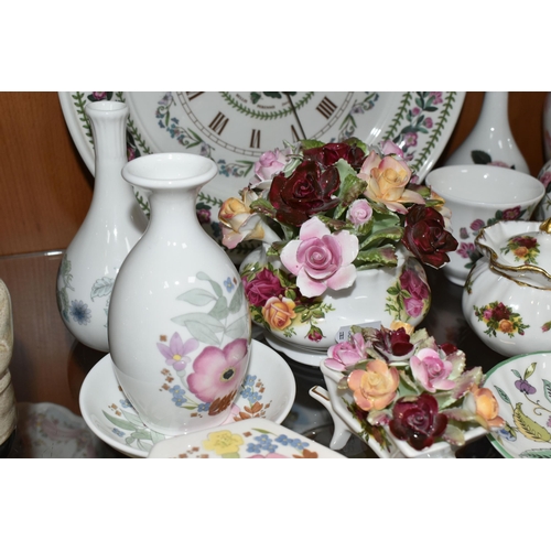 344 - A GROUP OF CERAMIC GIFTWARE, to include a Coalport Debutante 'Marianne' figurine, a Royal Albert Old... 