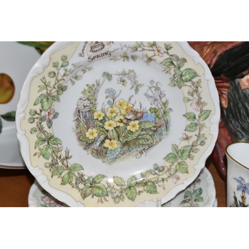 346 - A GROUP OF CERAMICS, to include four Royal Doulton Brambly Hedge Spring, Summer, Autumn and Winter p... 