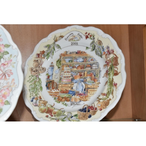 347 - SIX ROYAL DOULTON 'BRAMBLY HEDGE' TEA PLATES, comprising 'Old Oak Palace' (second quality), 'The Dai... 