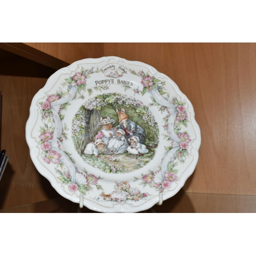 347 - SIX ROYAL DOULTON 'BRAMBLY HEDGE' TEA PLATES, comprising 'Old Oak Palace' (second quality), 'The Dai... 