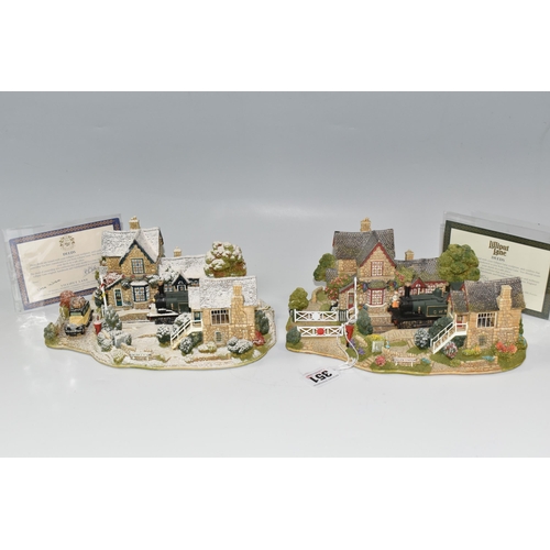 351 - TWO BOXED LILLIPUT LANE SCULPTURES, comprising Full Steam Ahead no L2365, from The British Collectio... 