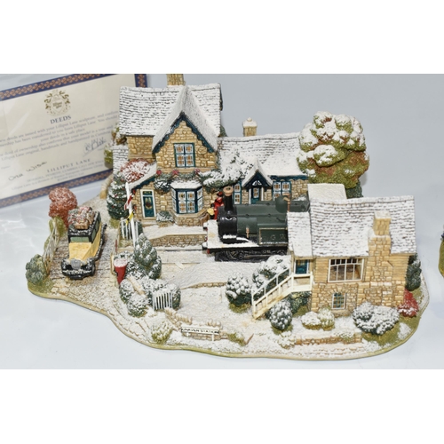 351 - TWO BOXED LILLIPUT LANE SCULPTURES, comprising Full Steam Ahead no L2365, from The British Collectio... 